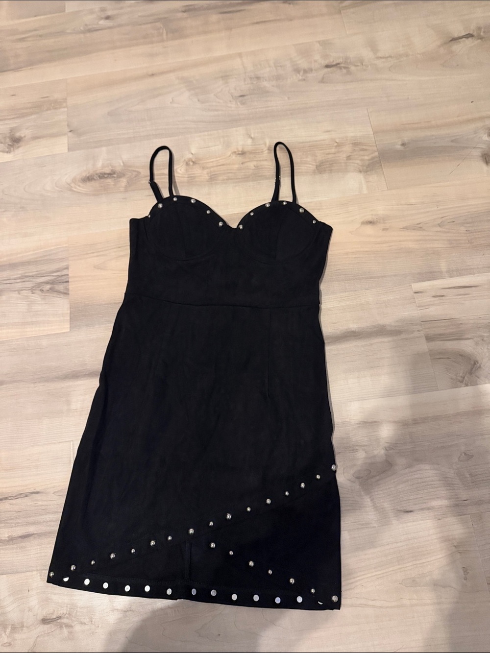 NWT size medium forever 21 black mini dress with met details